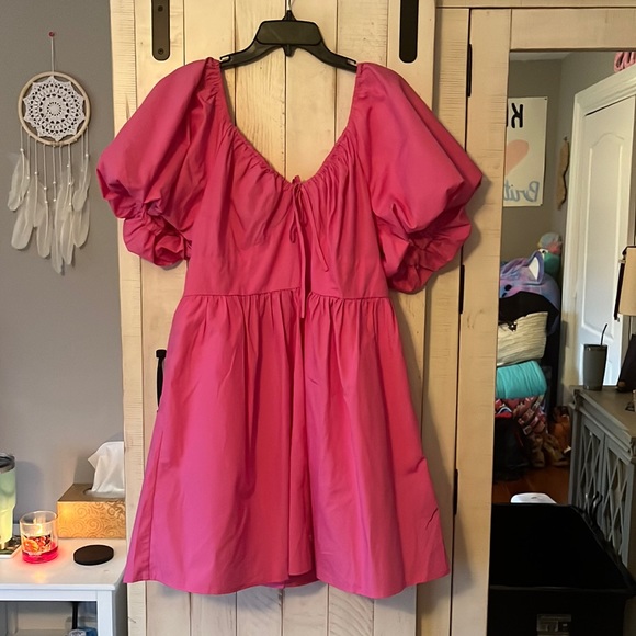 a new day Dresses Pink Puff Sleeve Dress Poshmark